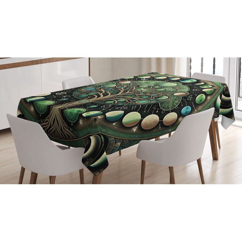 Mikole Rectangle No Pattern Microfiber Tablecloth, 90" Rectangle