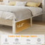 Structure de lit pleine grandeur en métal avec tête et pied de lit en bois Alicia, lit plateforme rustique industriel avec support en acier robuste, aucun sommier requis, rangement sous le lit, sommier anti-bruit, naturel-1830588108-1758362919