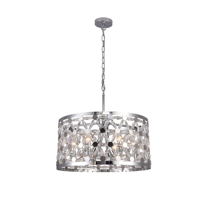 Lustre cylindrique rond 6 lumières Transitional
