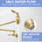 Brushed Gold Brass Wall Mounted Pot Filler Faucet, Kitchen Folding Faucet With Stretchable Double Joint Swing Arms, Two Ceramic Valves, 1Pc Spare Valve Mount Commercial Material, One Hole Inlet, Cold-2022181458