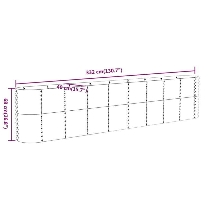 Antonitte Metal Raised Garden Bed, Gray