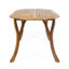 Table de salle à manger ovale en bois d'acacia de 70 pouces au fini teck, parfaite pour les réceptions et les repas en plein air-1099373606