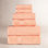 Amaretto Chevron Zero Twist Solid and Jacquard Cotton 6 Piece Bathroom Towel Set