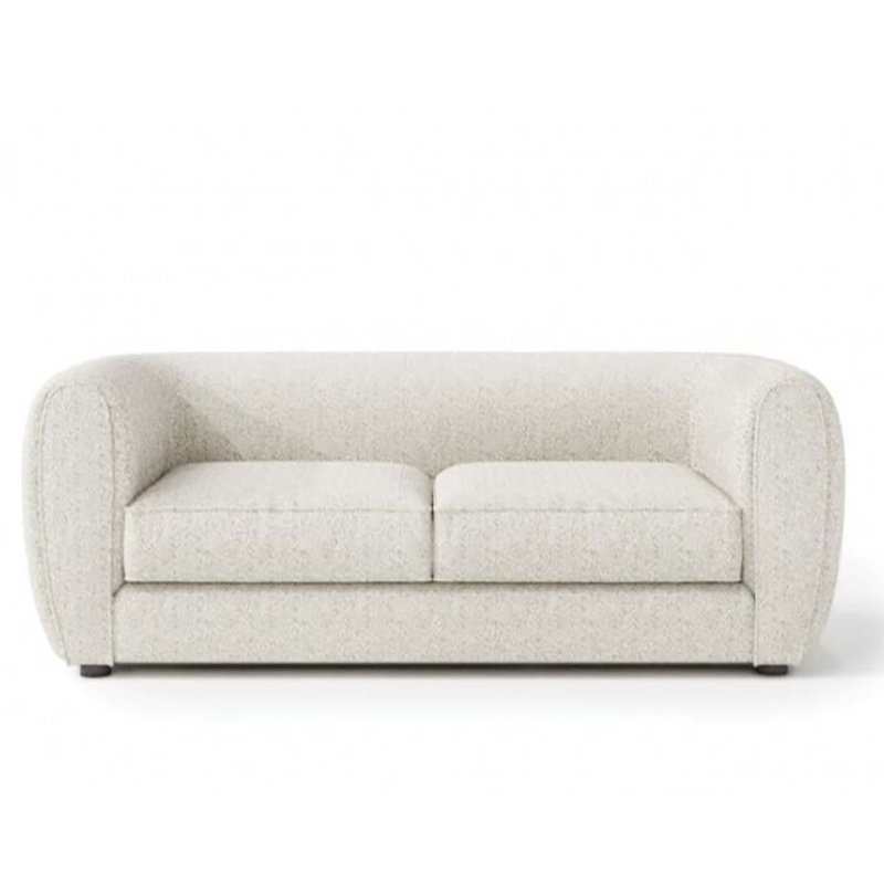 Causeuse Arjen, Bouclé blanc cassé