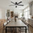52" Smart Ceiling Fan With LED Light and RGB Ambient Lighting, App & Remote Control, Quiet Reversible DC Motor, 6 Speeds, Flush Mount, For Living Room Bedroom-863791090