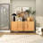 Wooden 3 Drawers 1 Shelf and 2 Doors Light Brown Sideboard