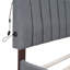 Grand lit plateforme tapissier en molleton Teddy avec lit gigogne simple TG, gris, lumières DEL et fabrication durable-401659127-401659125