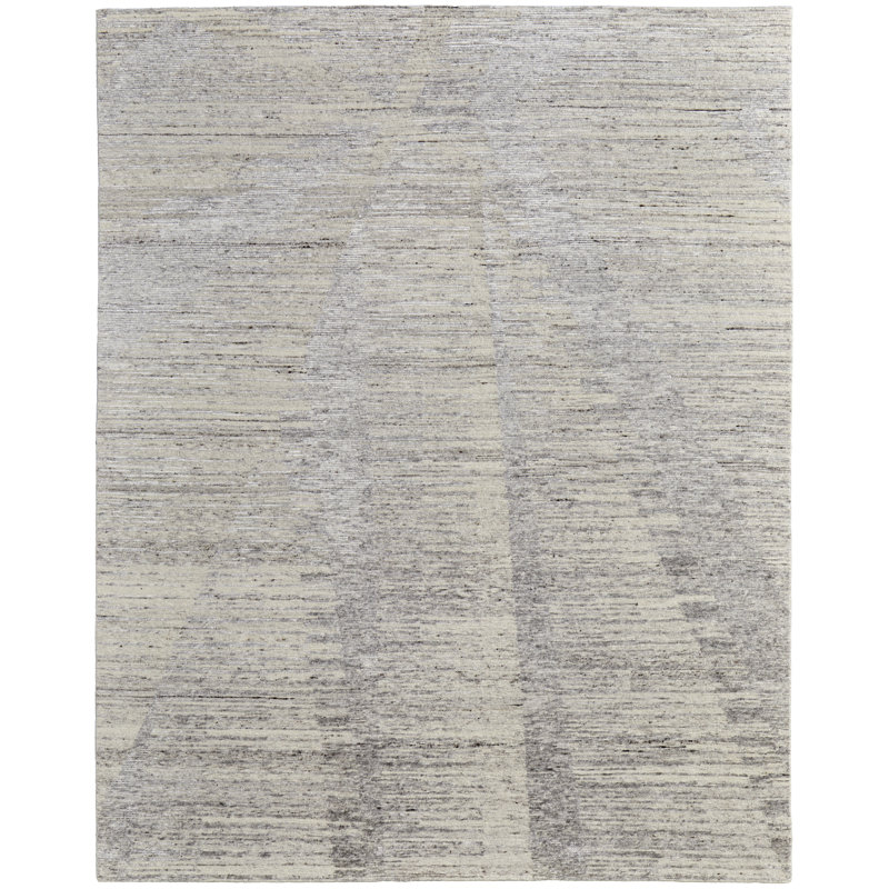 Brighton Modern Abstract, Area Rug, Rectangle 8'6" x 11'6", Taupe/Ivory