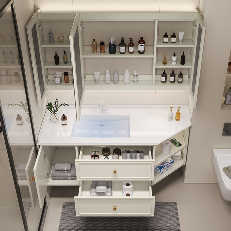 Armoire de salle de bain minimaliste de style italien, H 21,6 po x l 51,1 po x P 21,6 po