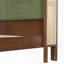Structure de lit en noyer et en bois massif vert avec tête de lit, aucun sommier requis, parfait pour les chambres modernes