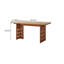 Bureau d'écriture rectangulaire en bois massif rétro brun-1323892766