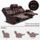 Zhanea Power Reclining Sofa with Heat and Massage,  3-Seat Dual Recliner Sofa