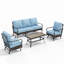 Ensemble de conversation pour patio en acier thermolaqué pour 5 personnes Sherborn-166052757