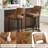 Modern Counter Height Barstools with Cutout Back, Comfy Faux Leather Kitchen Island Stool with Metal Frame, Set of 4-1478654787-1478654785