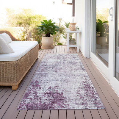 Tapis rectangulaire Aleighna avec envers antidérapant