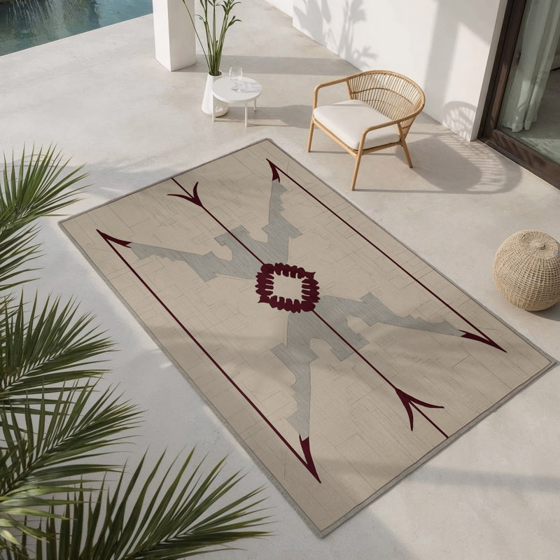 Structural Drift Indoor And Outdoor Area Rug, Rectangle 2' x 3'