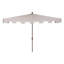 Parasol de terrasse semi-rigide à manivelle de 9 pi avec manivelle et bordure carrée Sidney, auvent gris, mât brun foncé-639809853