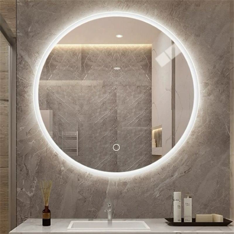 Round LED Bathroom Mirror With Light (Includes Mirror Only)