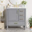 Meuble-lavabo 30 po avec lavabo en céramique-334297826