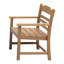 2 pièces Chaise de salle à manger de patio avec accoudoirs, hanches, grain de bois pour la cour arrière de la piscine, caractéristique de résistance, brun clair 2, confort profilé, abat-jour-2010082686