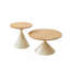 TABLE RONDE BLANC + BOIS