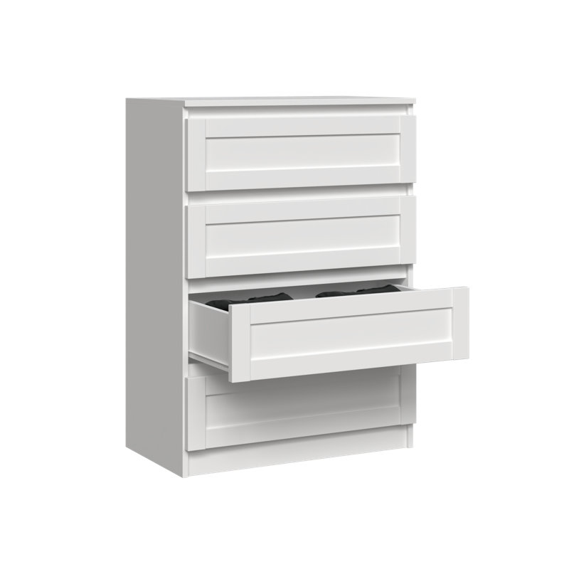 Tonya 4 Drawer 70Cm W Chest Of Drawers, Plain White