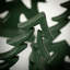 10"H, 11.75"H And 13.75"H Wooden Tree Set Of 3, Christmas Decor; Green