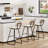 Upholstered Counter Stool With Metal Frame-413272447-413272445