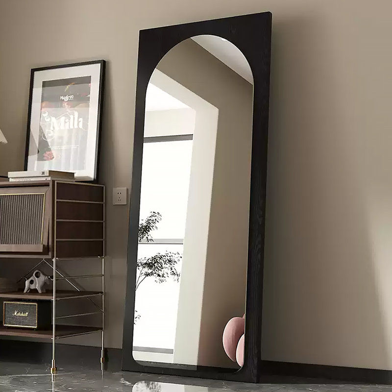 Medieval-Style Eco-Friendly Panel Frame High-Definition Archway Full-Length Mirror, 66.93” x 27.56”