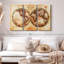 «Rustic Hemispheres Map» sur toile-617475188