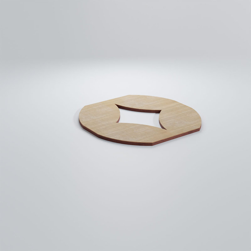 Panneaux muraux décoratifs en bois Gresham, Bouleau, H 7 3/8 po x l 7 3/8 po x P 1/4 po