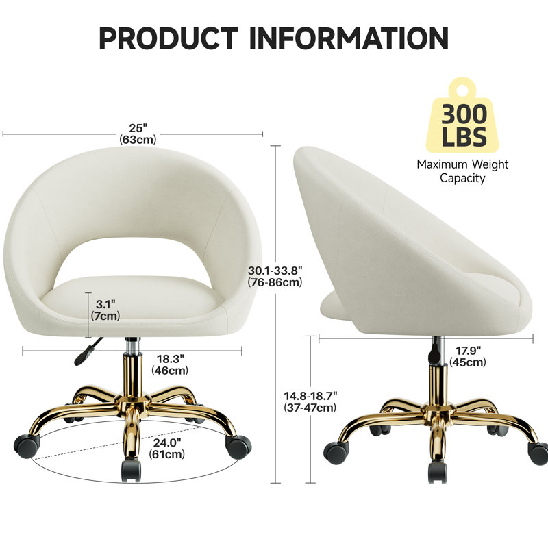 Fauteuil moderne en velours côtelé, Beige, Doré