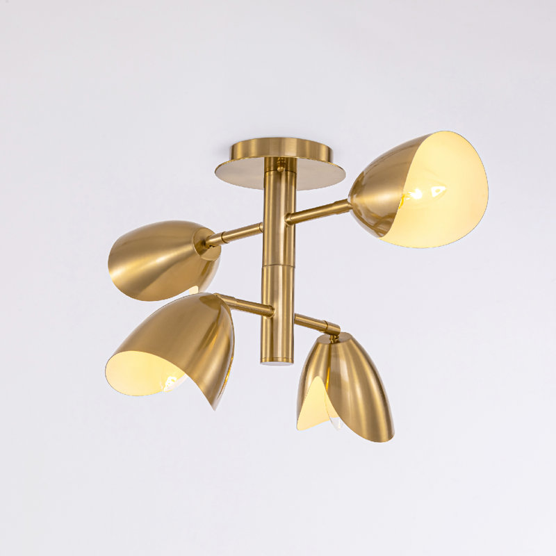 Plafonnier en laiton 4 lumières VidaLite Splay