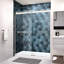 Porte de douche à dérivation - Verre trempé de 5/16 po avec traitement facile à nettoyer. Fonction de fuite. Collision transparente coulissante dans la salle de bain. Placage. 36 000 ouvertures.-118281547