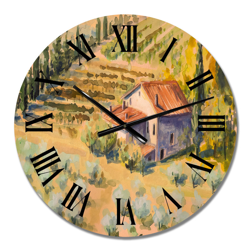 Maison de campagne en Toscane - horloge murale, Petit