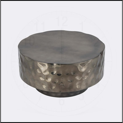 Modern Style Hand-Hammered Metal Coffee Table, Perfect for Adding Elegance and Texture to Your Living Room