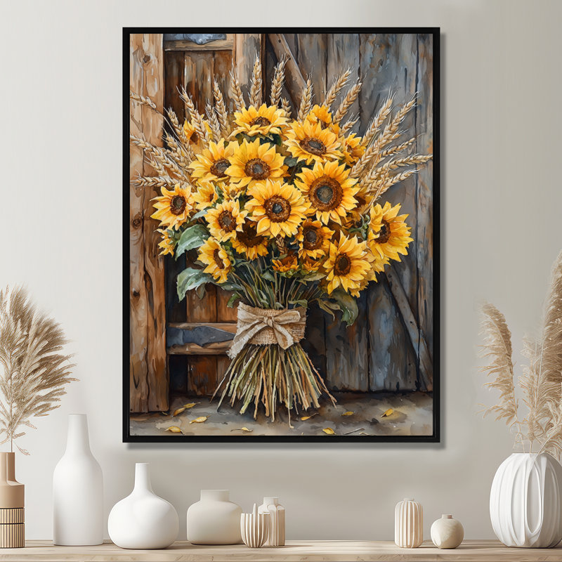 Stites - impressions sur toile florales, Noir, Impression encadrée flottante, H 20 po x l 12 po