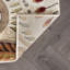 Tapis ivoire / moka / vin à motif floral Kasturi-735239428
