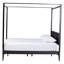Wooley Mid-Century Fluted Wood King Size Canopy Bed-1637874270