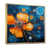 Toile avec cadre flottant or