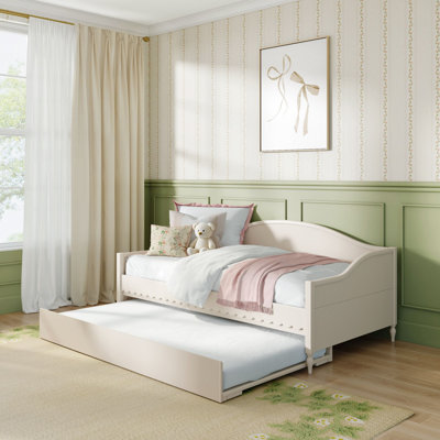 Charlotte Twin Day Bed with Trundle, Linen White