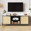 Meuble télé pour téléviseur 65 po, centre de divertissement avec armoires de rangement