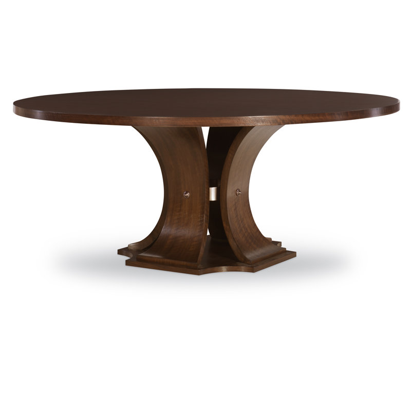 Sanford Round Solid Wood Dining Table, 72" W x 72" L, Brunette