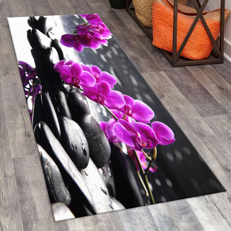 Chic tapis non tissé à motif géométrique complexe, idéal pour ajouter une touche d'élégance à votre décor