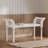 Elegant Retro Style Bench with Turned Legs-1560624088