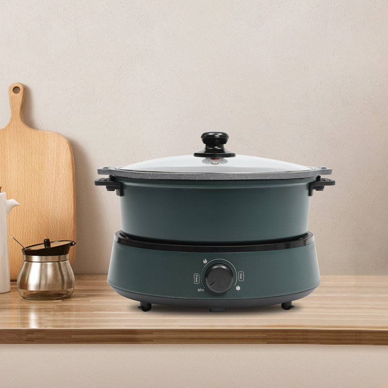 Marmite électrique avec cuisinière à induction, Noir-vert