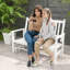 Banc oscillant en bois Geroline