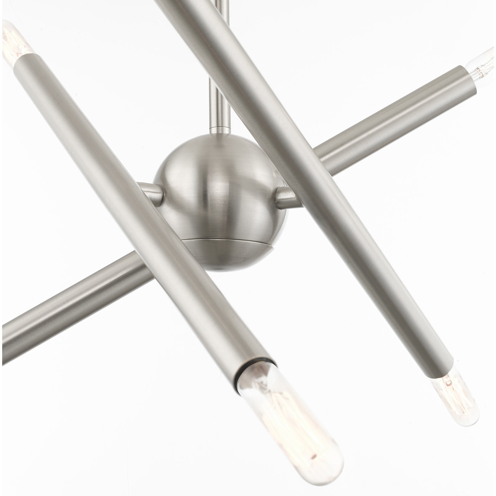 Poco 6 - Light Dimmable Chandelier, Brushed Nickel