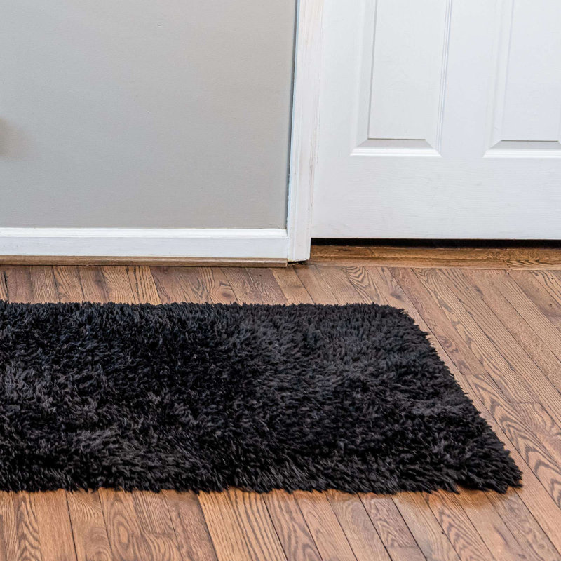  Tapis noir Onyx, Tapis de couloir 2 pi x 6 pi 5 po