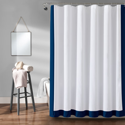 Lush Decor Block Border Shower Curtain
